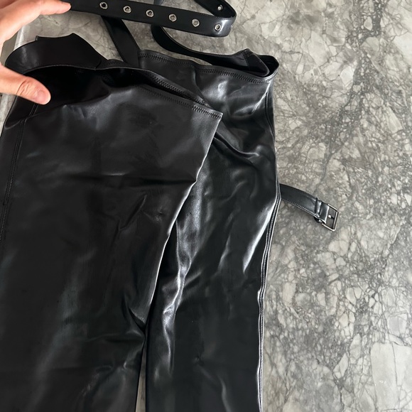 Belted thigh high stiletto chap boots - Picture 12 of 16